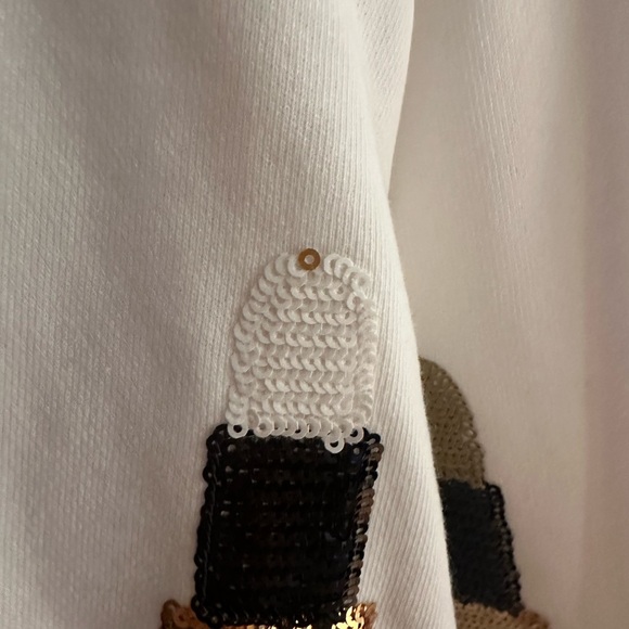QUEEN OF SPARKLES White Lipstick Sweatshirt - Picture 2 of 4